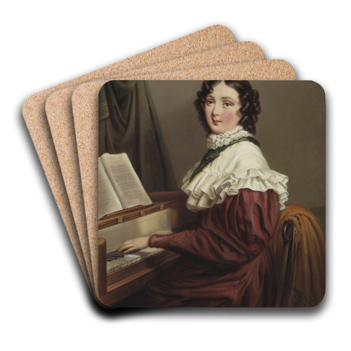 Mathilda Valeria Beatrix dOrozco (1796-1863) by Axel Johan Fgerplan Art Drink Coaster set