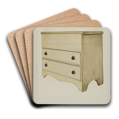 Shaker Blanket Chest by John Davis Art Drink Coaster set