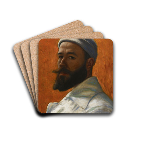 Self-Portrait by Hugo Simberg Drink Coasters - set of 4