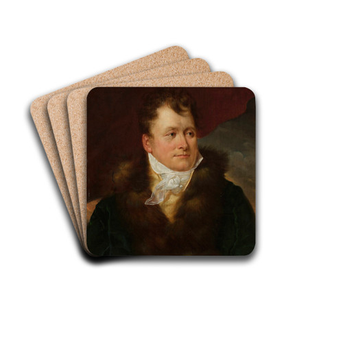 Portrait of Ignacy Nosarzewski by Antoni Brodowski Drink Coasters - set of 4 Portrait of Ignacy Nosarzewski by Antoni Brodowski Drink Coasters - set of 4