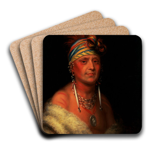 Shaumonekusse (Prairie Wolf), Oto by Charles Bird King Art Drink Coaster set