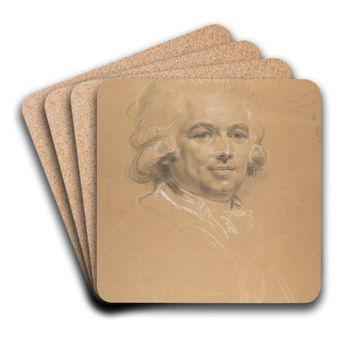 Head of a Man by Claude Hoin Art Drink Coaster set