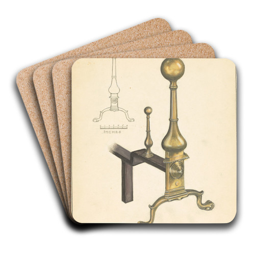 Andiron (one of pair) by Jack Staloff Art Drink Coaster set