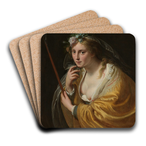 A Shepherdess by Paulus Moreelse Art Drink Coaster set