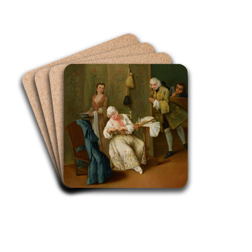 The Indiscreet Gentleman by Pietro Longhi Drink Coasters - set of 4