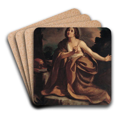 Penitent Magdalene by Guercino Art Drink Coaster set