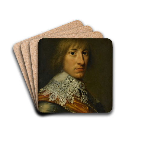 Portrait of Henry Casimir I, Count of Nassau-Dietz by Wybrand de Geest Drink Coasters - set of 4