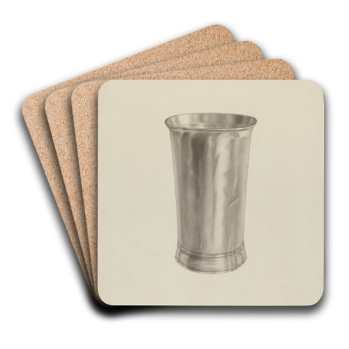 Silver Beaker by Palmyra Pimentel Art Drink Coaster set Silver Beaker by Palmyra Pimentel Art Drink Coaster set