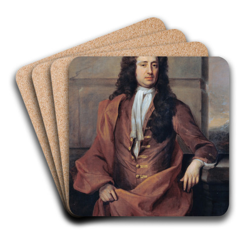 Portrait of a Man by Michael Dahl Art Drink Coaster set Portrait of a Man by Michael Dahl Art Drink Coaster set
