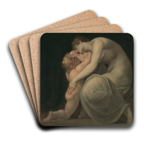 Tekemessa and Eurysakes by Henry Fuseli Art Drink Coaster set