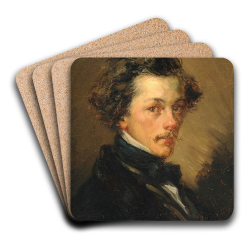 Portrait d'homme anonyme by Jean-Franois Millet Art Drink Coaster set
