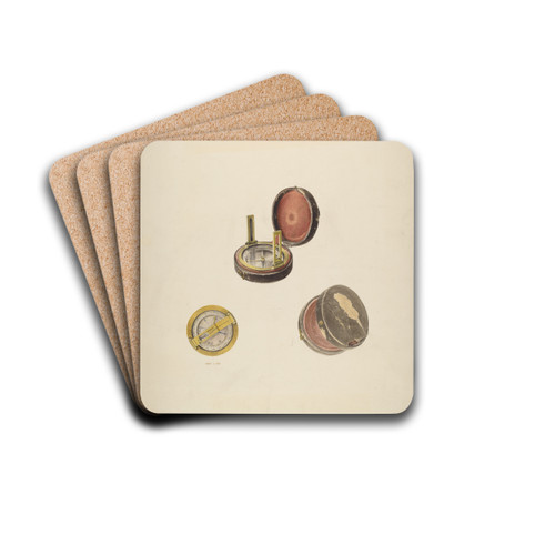 Hand Compass by Robert Clark Drink Coasters - set of 4 Hand Compass by Robert Clark Drink Coasters - set of 4