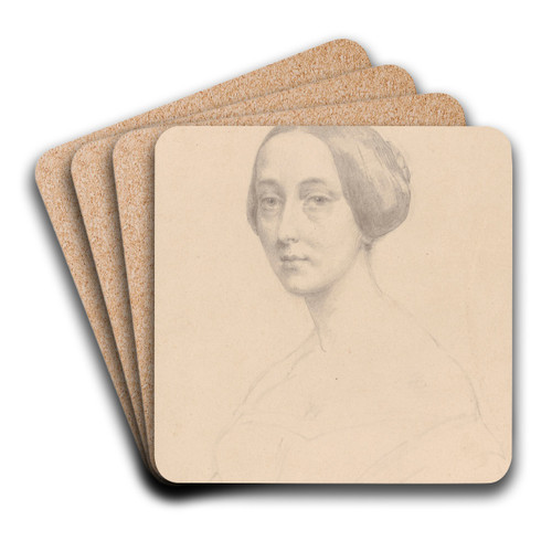 Portrait of a Woman by Nicaise De Keyser Art Drink Coaster set