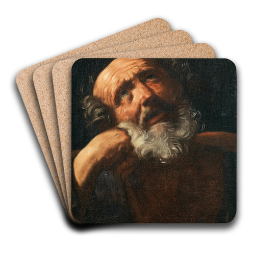 Saint Peter by Guido Reni Art Drink Coaster set