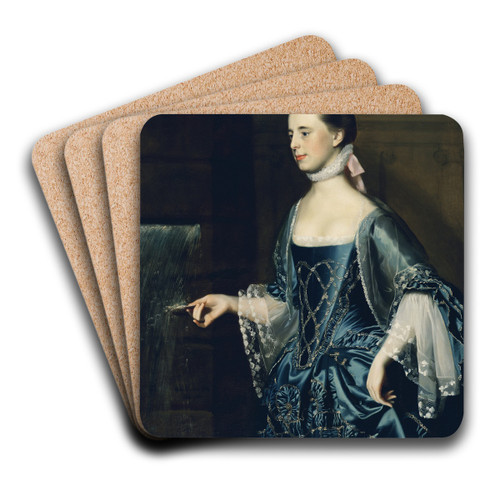Mrs. Daniel Sargent (Mary Turner) by John Singleton Copley Art Drink Coaster set Mrs. Daniel Sargent (Mary Turner) by John Singleton Copley Art Drink Coaster set