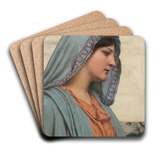 Cytheris by John William Godward Art Drink Coaster set