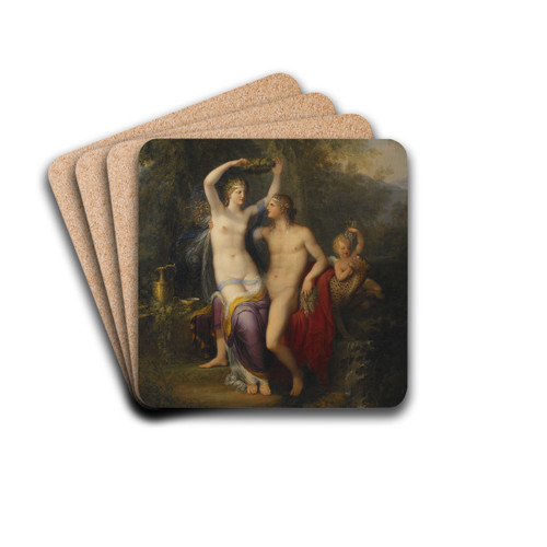 Bacchus and Ariadne by Jonas kerstrm Drink Coasters - set of 4 Bacchus and Ariadne by Jonas kerstrm Drink Coasters - set of 4