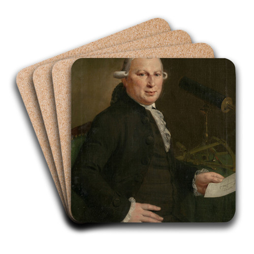 Portrait of Hendrick de Hartog by Adriaan de Lelie Art Drink Coaster set