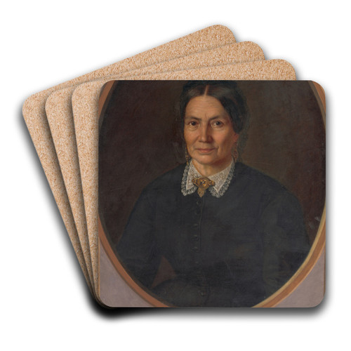 Portrait of a Lady by Peter Michal Boh Art Drink Coaster set Portrait of a Lady by Peter Michal Boh Art Drink Coaster set