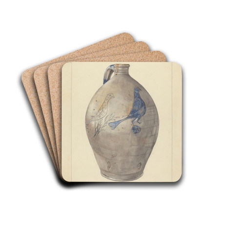 Jug by Yolande Delasser Drink Coasters - set of 4 Jug by Yolande Delasser Drink Coasters - set of 4
