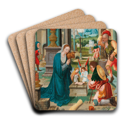 The Adoration of the Shepherds by Workshop of Pieter Coecke van Aelst Art Drink Coaster set The Adoration of the Shepherds by Workshop of Pieter Coecke van Aelst Art Drink Coaster set