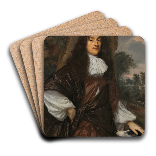 Portrait of Jacob de Witte, Lord of Haamstede by Jan Mijtens Art Drink Coaster set