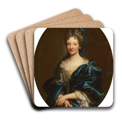 Portrait of a lady by Giovanni Maria delle Piane Art Drink Coaster set