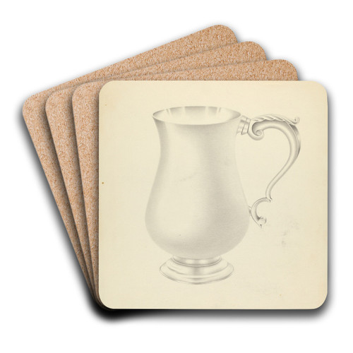 Silver Pitcher by Amelia Tuccio Art Drink Coaster set