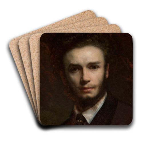 Self-portrait by Daniel Penther Art Drink Coaster set Self-portrait by Daniel Penther Art Drink Coaster set