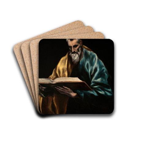 Apostle Saint Simon by El Greco (Domenikos Theotokopoulos) Drink Coasters - set of 4