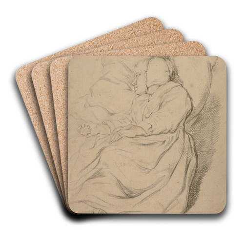 Sleeping Girl by Gerbrand van den Eeckhout Art Drink Coaster set
