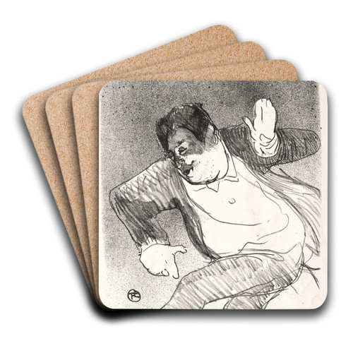 Caudieux by Henri de Toulouse-Lautrec Art Drink Coaster set