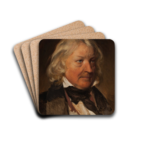 Portrait Of Thorvaldsen by Friedrich von Amerling Drink Coasters - set of 4