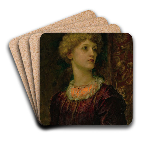 Portrait Of Dorothy Dene by George Frederic Watts Art Drink Coaster set