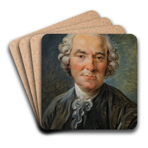 Portrait Of A Man by Jean-Simon Berthlemy Art Drink Coaster set