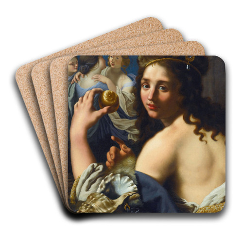 The Judgement Of Paris by Alessandro Rosi Art Drink Coaster set