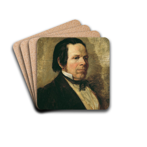 Portrt eines Mannes by Josef Danhauser Drink Coasters - set of 4