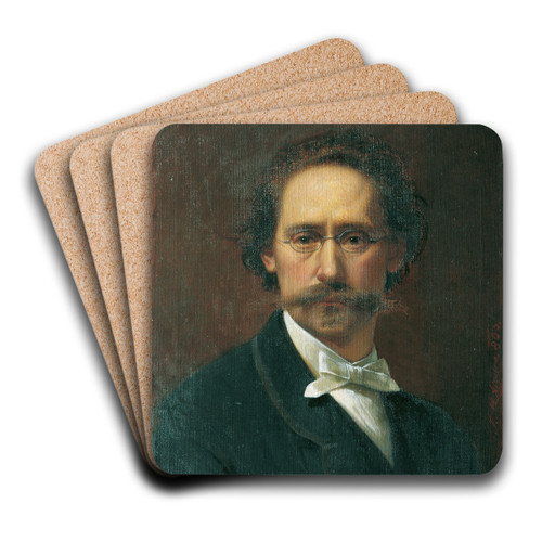 Selbstportrt by Josef Matthias Aigner Art Drink Coaster set