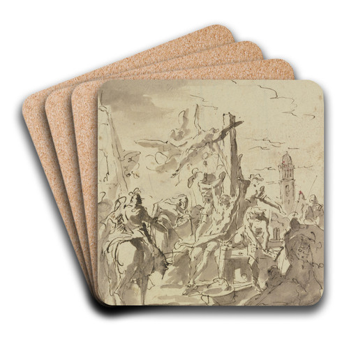 Martyrdom of a saint by Gaspare Diziani Art Drink Coaster set