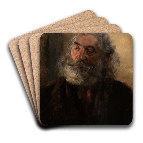 Head study by Adolph von Menzel Art Drink Coaster set
