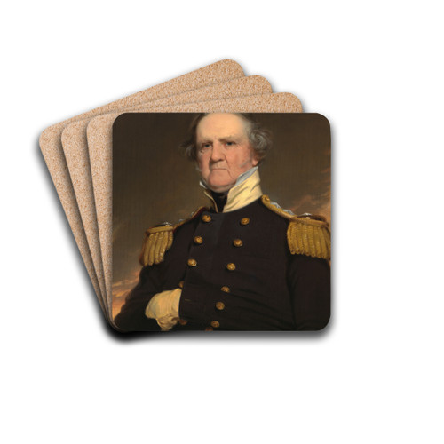 Winfield Scott by Robert Walter Weir Drink Coasters - set of 4