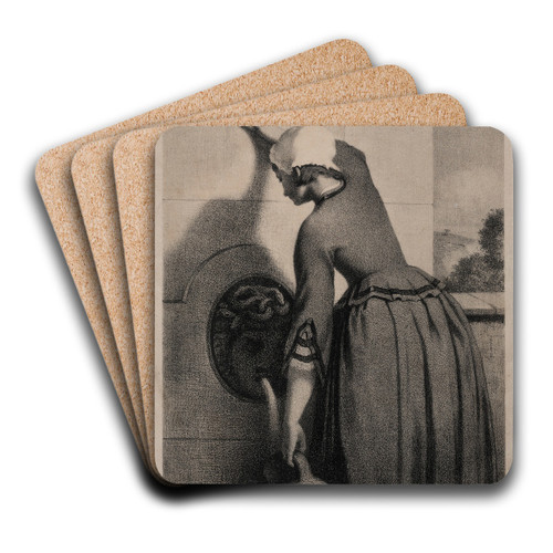 Women at a Well by William Morris Hunt Art Drink Coaster set