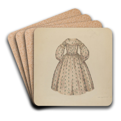 Girl's Dress by Sara Garfinkel Art Drink Coaster set