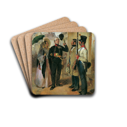 Der Wachposten by Carl Schindler Drink Coasters - set of 4 Der Wachposten by Carl Schindler Drink Coasters - set of 4