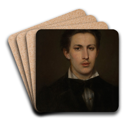 Portrait of Jan Zawiejski by Aleksander Kotsis Art Drink Coaster set