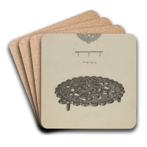 Pa. German Trivet by Herman Bader Art Drink Coaster set Pa. German Trivet by Herman Bader Art Drink Coaster set
