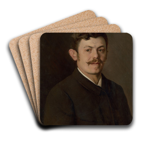 Self-Portrait of the Artist by Dominik Skuteck Art Drink Coaster set