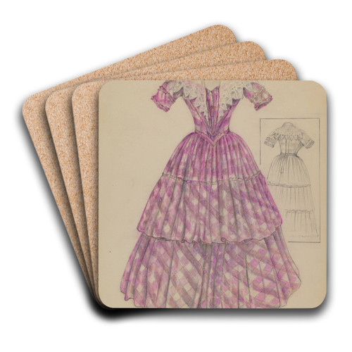 Dress by Mary Berner Art Drink Coaster set