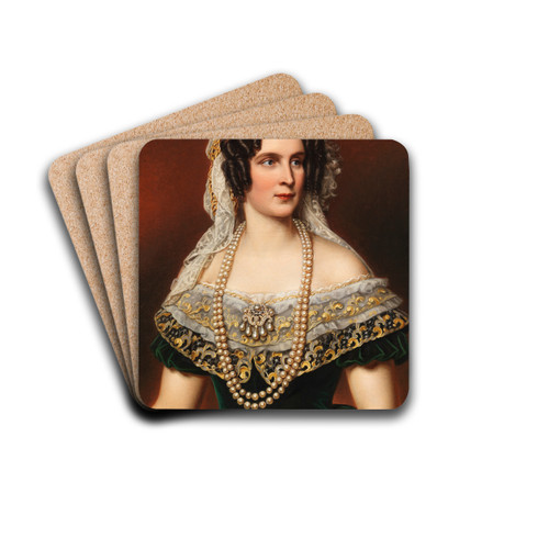 Knigin Therese von Bayern by Joseph Karl Stieler Drink Coasters - set of 4
