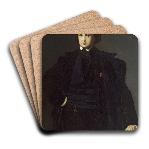 Victor Hugo by Louis Candide Boulanger Art Drink Coaster set